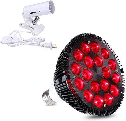 Red Light Therapy Lamp, BIONOURISHED 54W Bulb for Skin and Pain Relief